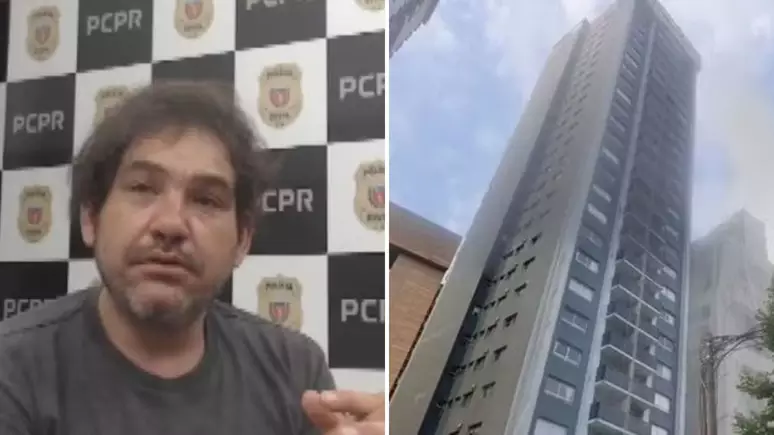 Homem que cortou corda de trabalhador em prédio de Curitiba morre no PR